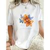 Oversized T Shirt Black Floral And Butterfly Print With Majestic Mountain Landscapes Text Casual Everyday Wear