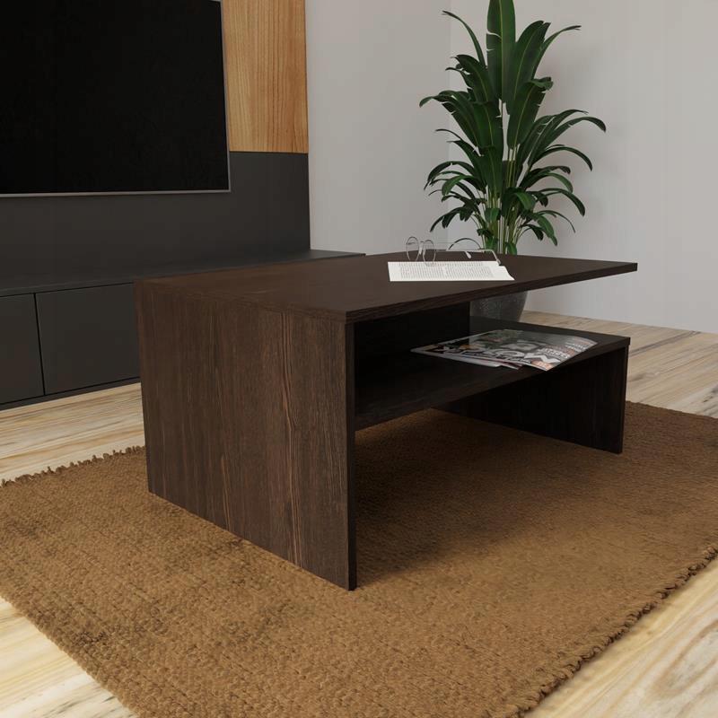 Boston Ex3 Coffee Table, Wenge Board 18Mm With Shelf