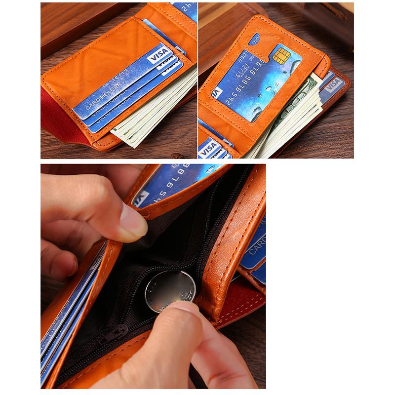 Men'S Wallets With 100 Us Dollar Patternwallet Male Leather Walet Photo Card Holderfashion Large Capacity Wallet Purse Bag