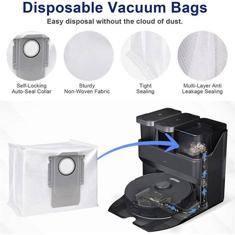 AEE4-29 Pcs For Roborock S7 Maxv Ultra/S7 Pro Ultra Vacuum Cleaner Accessories Main Side Brush Mop Filter Dust Bags