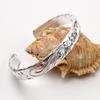 Hawaiian Jewelry Bangle Hawaiian Scroll Pattern Heavy Weight One Size Fits Most Width 10mm [BreezyIsland]