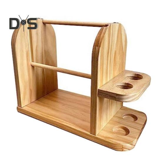 

Двухслойный держатель пряжи, диспенсер, высокая устойчивость, простота сборки, ручной работы, деревянный диспенсер пряжи, держатель клубков пряжи цвет старого дерева