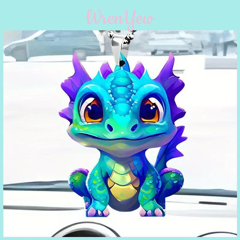 Dragon Acrylic Decorative Hanging Pendant For Car Interior Mirror With Cartoon Style