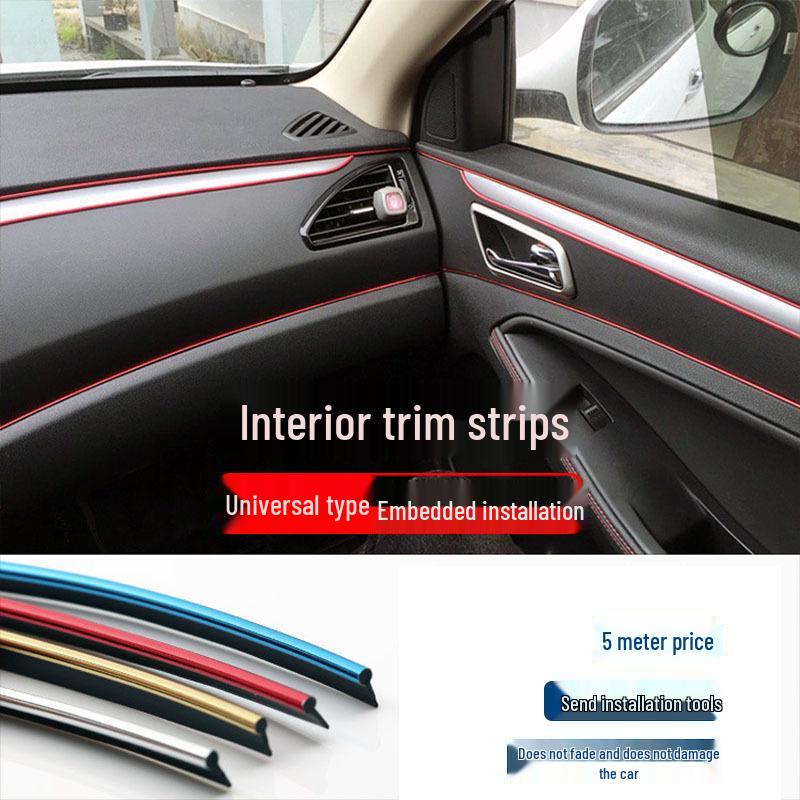 Car Interior Decorative Strips & Dashboard Liner: Suitable for Trimming, Modifications, Door Panel Gaps
