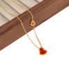 New Chinese Style Red Gourd Necklace Stainless Steel Sporty Plant Pattern Women's All-Match Bamboo Chain Sweater Chain Light
