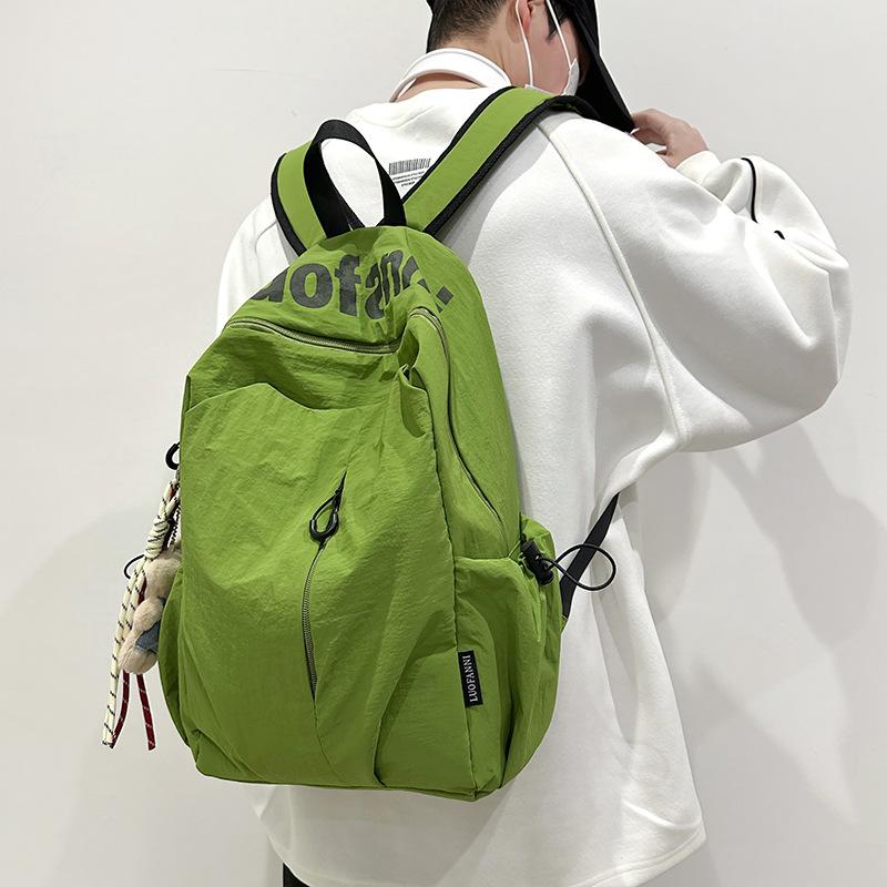 

Backpack couple high value leisure travel backpack large capacity lightweight student schoolbag зелений