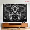 Dark Goat Tapestry, Mysterious Pentagram Inspired Decorative Hanging, Halloween Decor for Living Room Bedroom Dorm