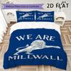 Millwall FC Set Copripiumino Trapuntato Coperta Trapuntata Federa Decorazione per la Casa Regalo di Compleanno (1 * copripiumino + 2 * federe senza imbottitura)