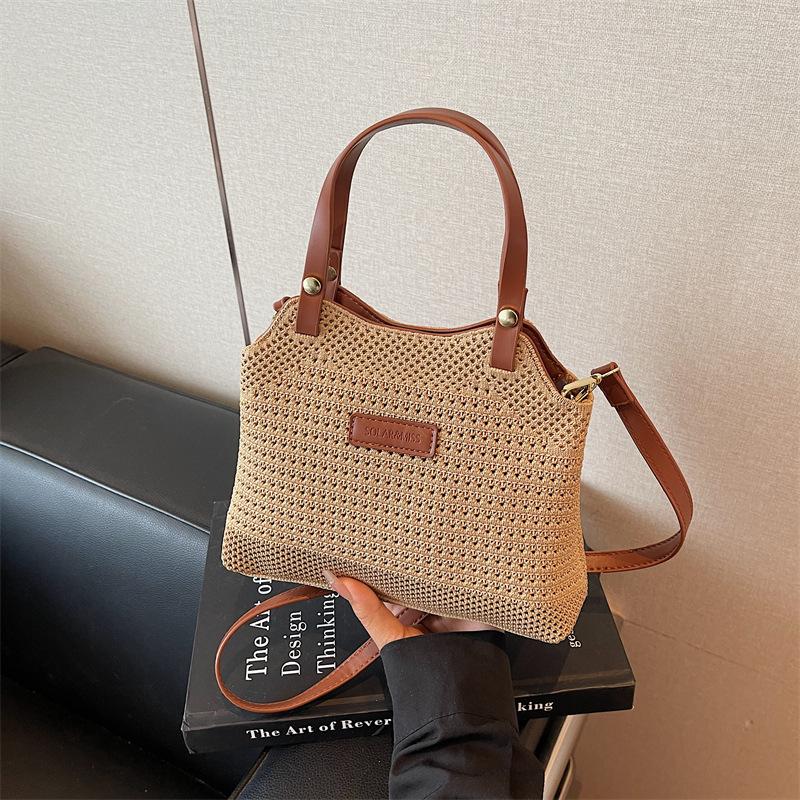 Nischendesign Tasche Damen neue Sommer Umhängetasche gestrickte gewebte Tasche lässige tragbare Beuteltasche