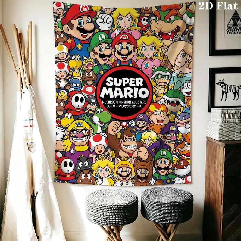 Race Mario Kart Wall Hanging Printed Fabric Blanket Decorative Tapestries for Bedroom Living Room Home Decor