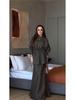 Women's Spring/Summer 2025 Fashion: Turn-Down Collar Loose Shirt & High Waist Midi Skirt Set