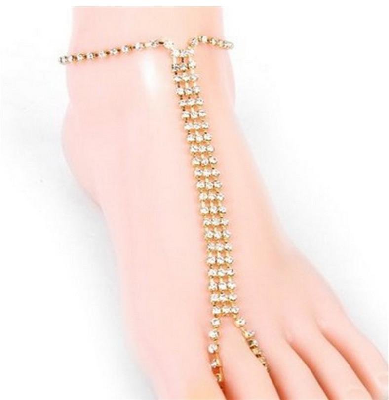 Exquisite Rhinestone Crystal Anklet - Versatile European & American Style Jewelry
