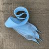 1Pair 110cm Fashion Organza Ribbon Sport Shoes Trainers Bowknot Solid Flat Shoelaces Sport Casual Laces Women Cordones Zapatilla