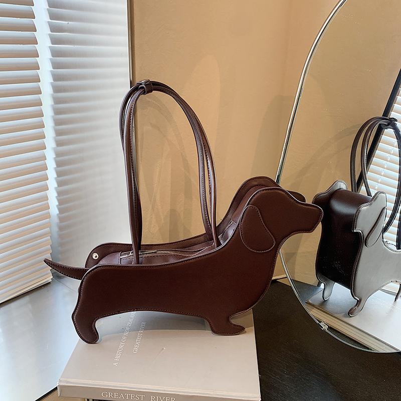 

Трехмерные сумки через плечо с изображением животных из мультфильмов для женщин, ретро-сумка из искусственной ткани, женская сумка в корейском стиле, подмышечная сумка коричневый