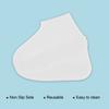 Silicone Rain Shoe Covers Waterproof Snow Shoe Protectors Non Slip Foldable Shoes Boots Overshoes White