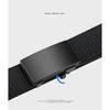 Men's Outdoor Leisure Sports Belt, Desdentado liberação rápida, fivela automática, preto, qualidade