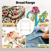 Adjustable Embroidery Stand Holder, 5-Gear Height & 360° Rotation,Pine Wood Frame for Cross Stitch, Needlework, Craft