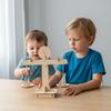 Wooden Math Balance Scale Educational Toy for Kids Building Skills Learning Addition Subtraction Weight Comparison