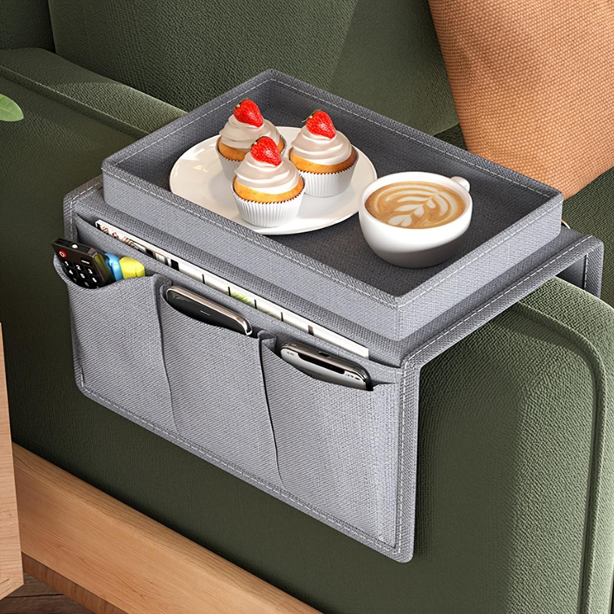 

Сумка для хранения дивана с несколькими карманами, универсальный однотонный органайзер, сумка для домашних мелочей серый