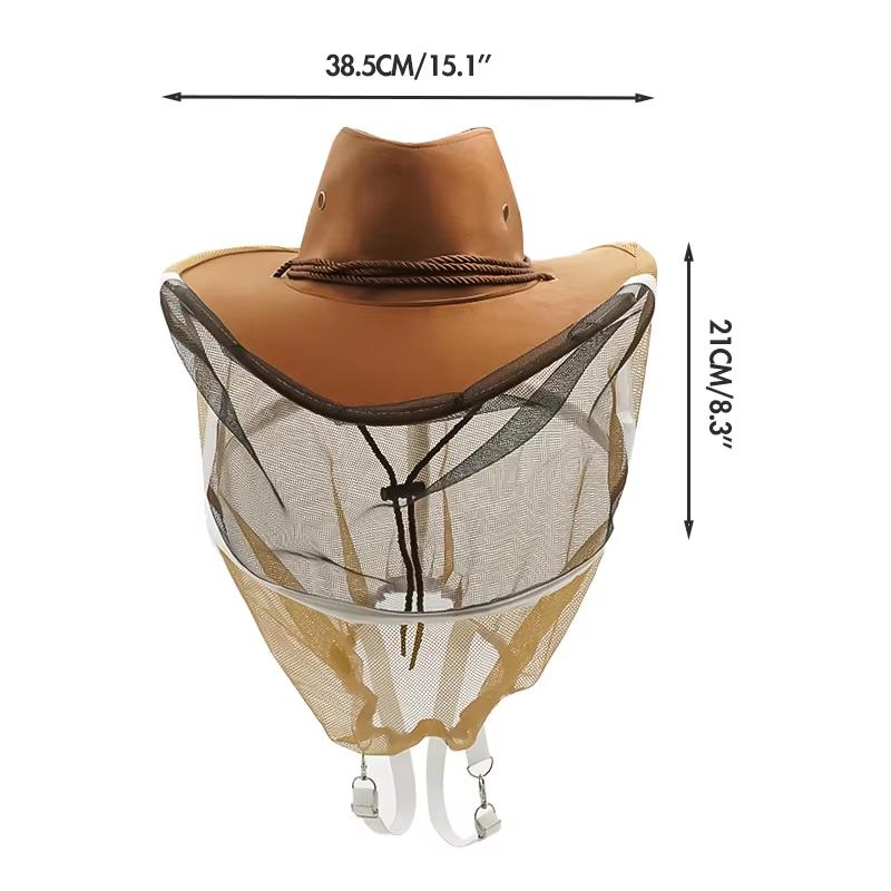 Bee Hat Breathable Beekeepers Hat Beekeeper Hats With High Visibility Veil Face Protection Outdoor Bee Keeper Starting Kit