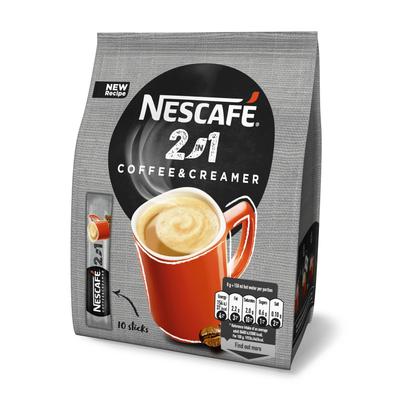 Mélange pour Boisson Café Instantané Nescafé 2en1 avec Crèmeur, 10 x 8 g