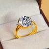 Moissanite Oval Cut With 925 Sterling Silver Gold Plated Ring For Men's #B271 JL375681917911