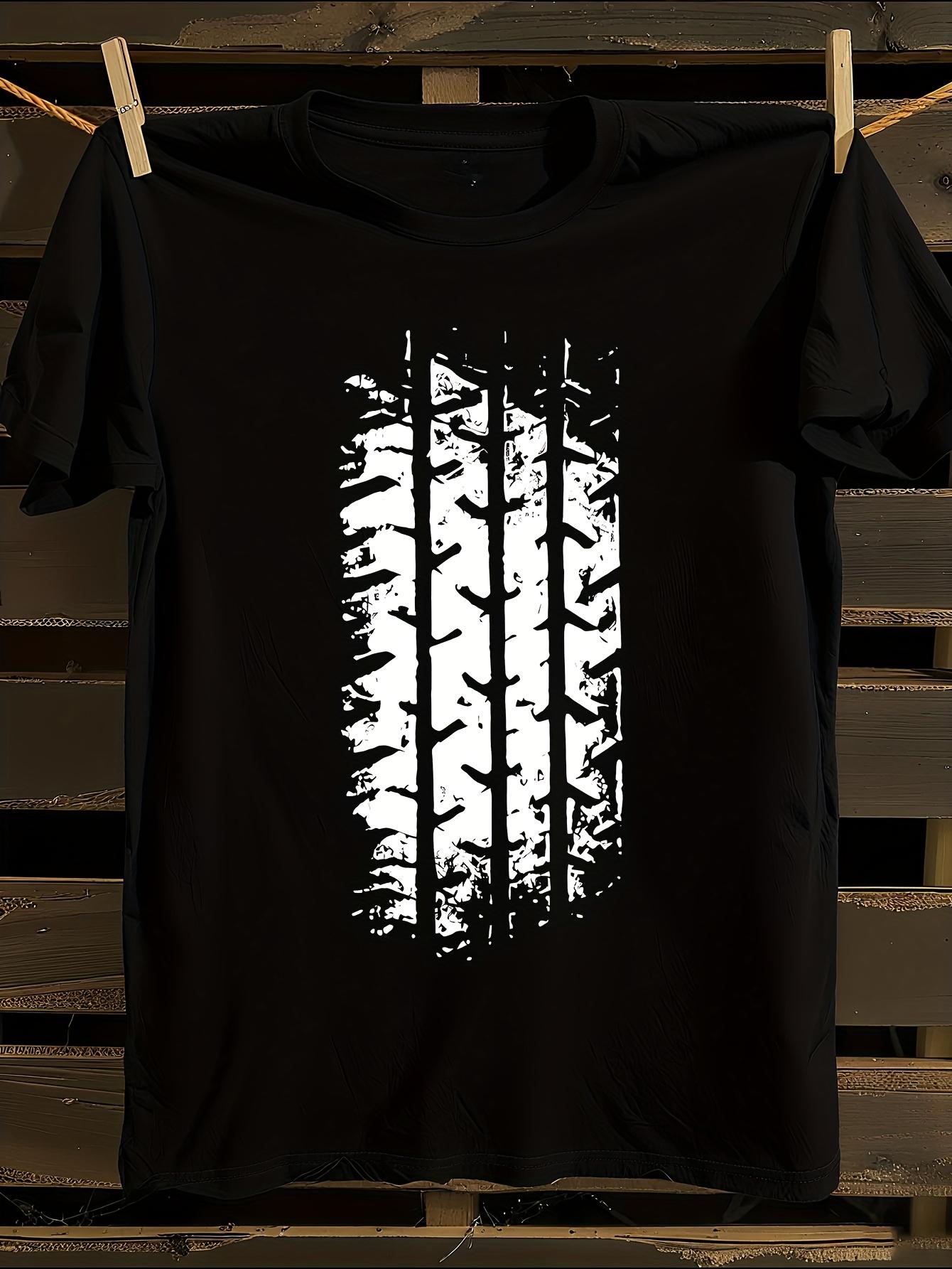 Heavy-Duty Tire Tread Tire Track Print Tshirt S