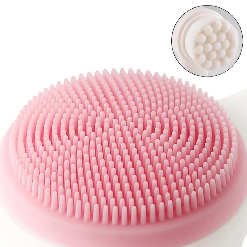 3D Manual Facial Cleansing Brush 2 in 1 Skin Care Face Brush SiliconeFacial Scrubber Dual Face Wash Brush Deep Pore Exfoliation