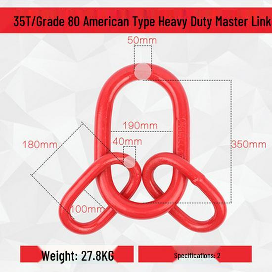 Heavy Duty Butterfly Buckle Double Ring Chain Connector Sling