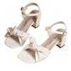 Fashion Buckle Strap 2025 Sandals Comfort Shoes for Women Square Toe Block Heels Large Size Suit Female Beige New Fashion Chunky Girls