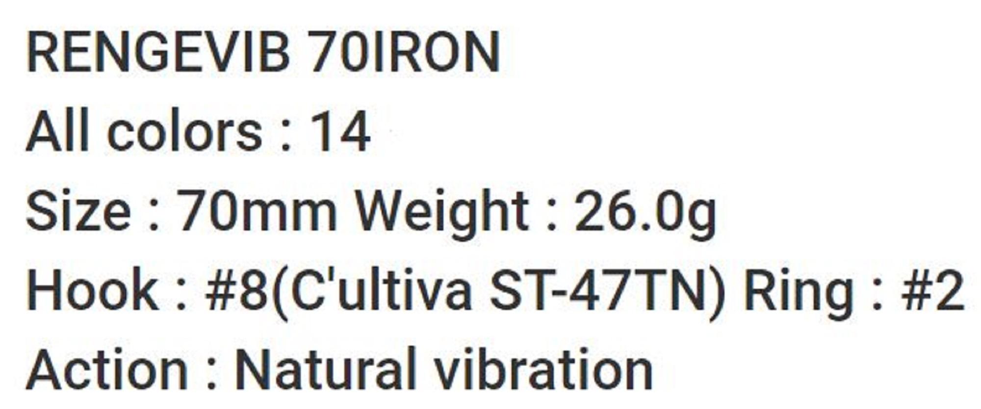 Bassday Range Vibe 70 Железный Металлический Тонущий Вибрационный Воблер CH-109A (8388) — фото 4