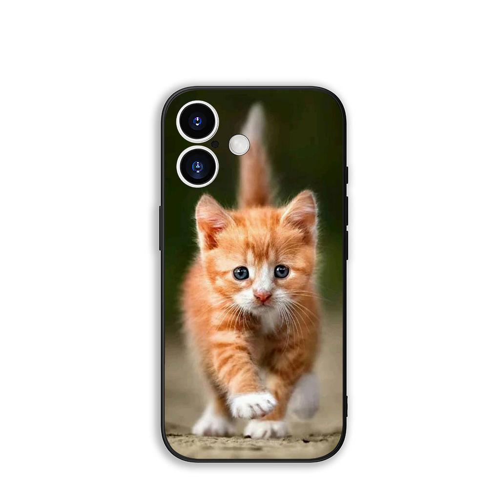 For Apple iPhone 16 15 14 Plus 13 12 Mini 17 Pro Max + 16E Air 16+ ProMax Phone Cover Case Cute Cat Meow