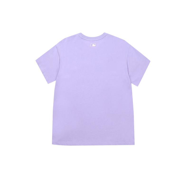 MLB Base Logo T Shirts Unisex Purple Crew Neck Moderate Straight Fit 31TSN2131-07V