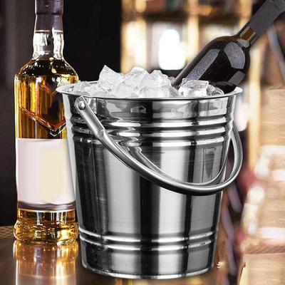Ice Bucket Beer with Handle Metal Pail Beverage Tub for Family Gatherings Bar Accessories