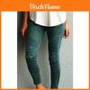 Womens Casual Slim High Elastic Pencil Long Pants Leggings In Vibrant Blue Green And Classic Black