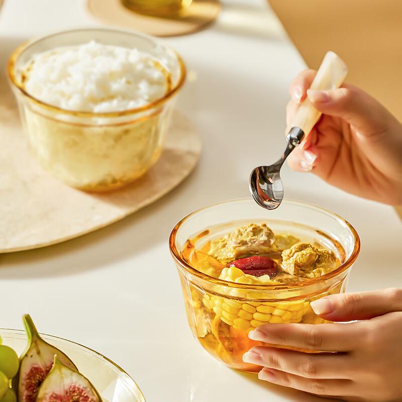 Klara 450ml Heat-Resistant Glass Stew Pots with Lids (Set of 2)