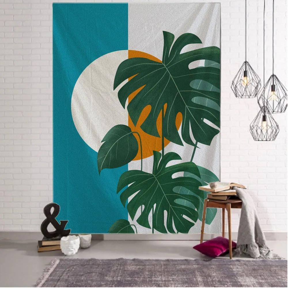 Abstract Character Plant Flower Tapestry Office Living Room Tapestry Home Wall Decoration Tapestry