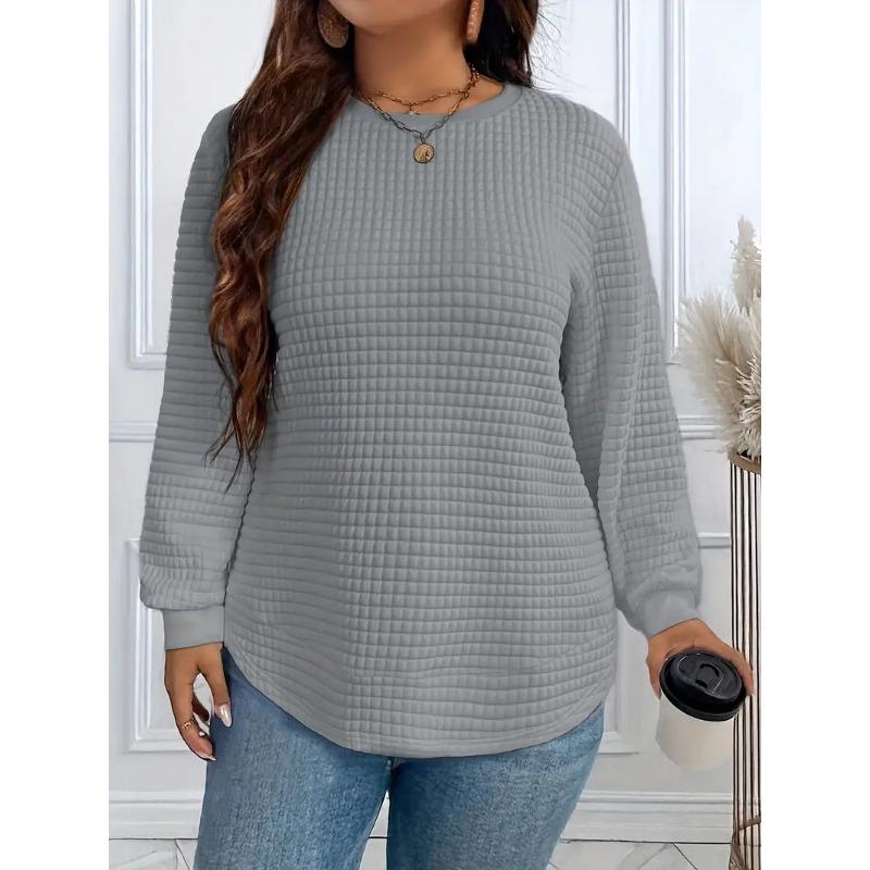 

DAFIFY Женская мода Повседневные Весенне-осенние Однотонные Блузки и Рубашки с Принтом, с Длинным Рукавом и Круглым Вырезом XXL