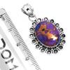 925 Sterling Silver Pendant Women Gemstone Handmade Jewelry Halloween Gift Blue Green Purple Copper Turquoise Pearl Lapis Mother Of Pearl Costume