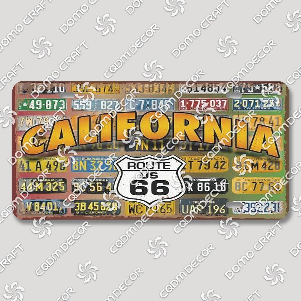 Vintage US Route  Tin Sign Metal Wall Art Decor  Retro Car Poster Plaque for Garage Motel Bar Club Gas Station  Perfect Home Dec