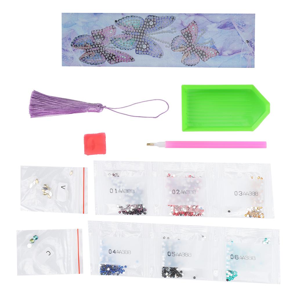 DIY Decorative Diamond Painting Bookmarks Diamond Embroidery with Tassel Art Crafts