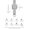 Elegante Damen Quadratische Kleiduhr Funkelndes Zirkon Diamant Zifferblatt Römische Ziffern Quarz Armbanduhr
