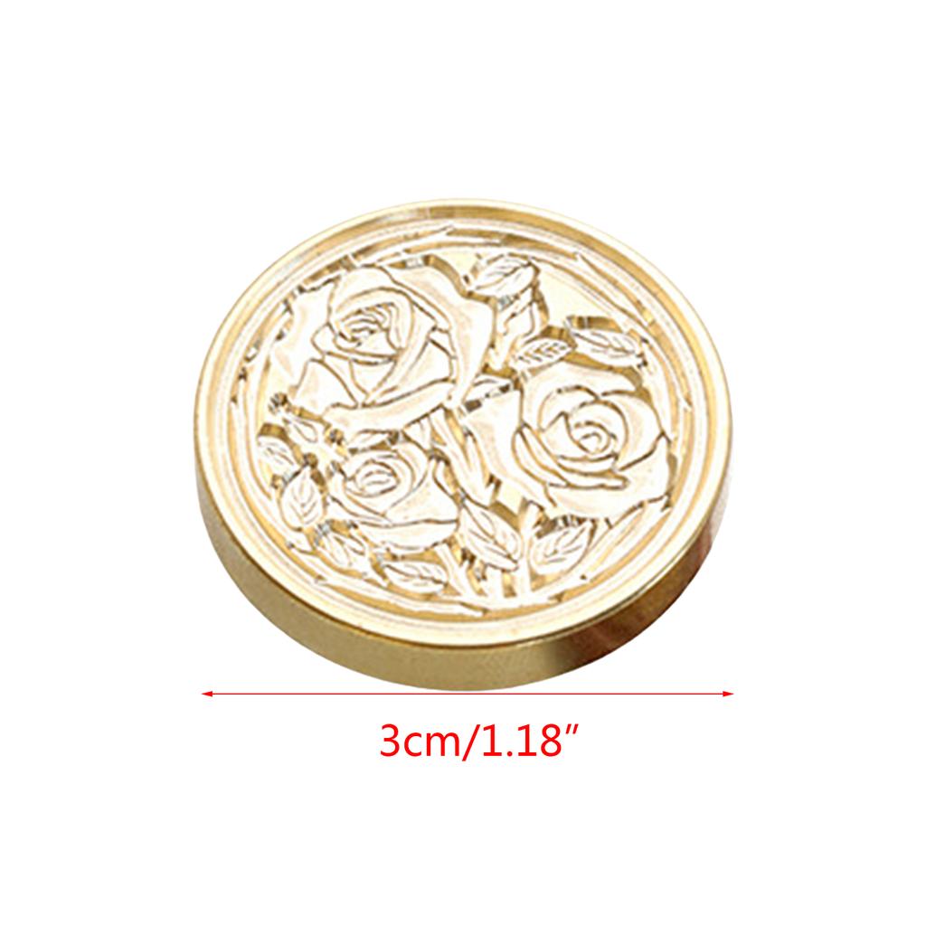 Emboss Sealing Wax Stamp Head Brass Sealing Stamp Wax Seal Stamp Head Replacement for Envelope Sealing Greeting Cards