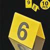 10Pieces Professional Crime Scene Markers Reusable Bright Yellow Labels Perfect for Training Simulations and Halloween Decors