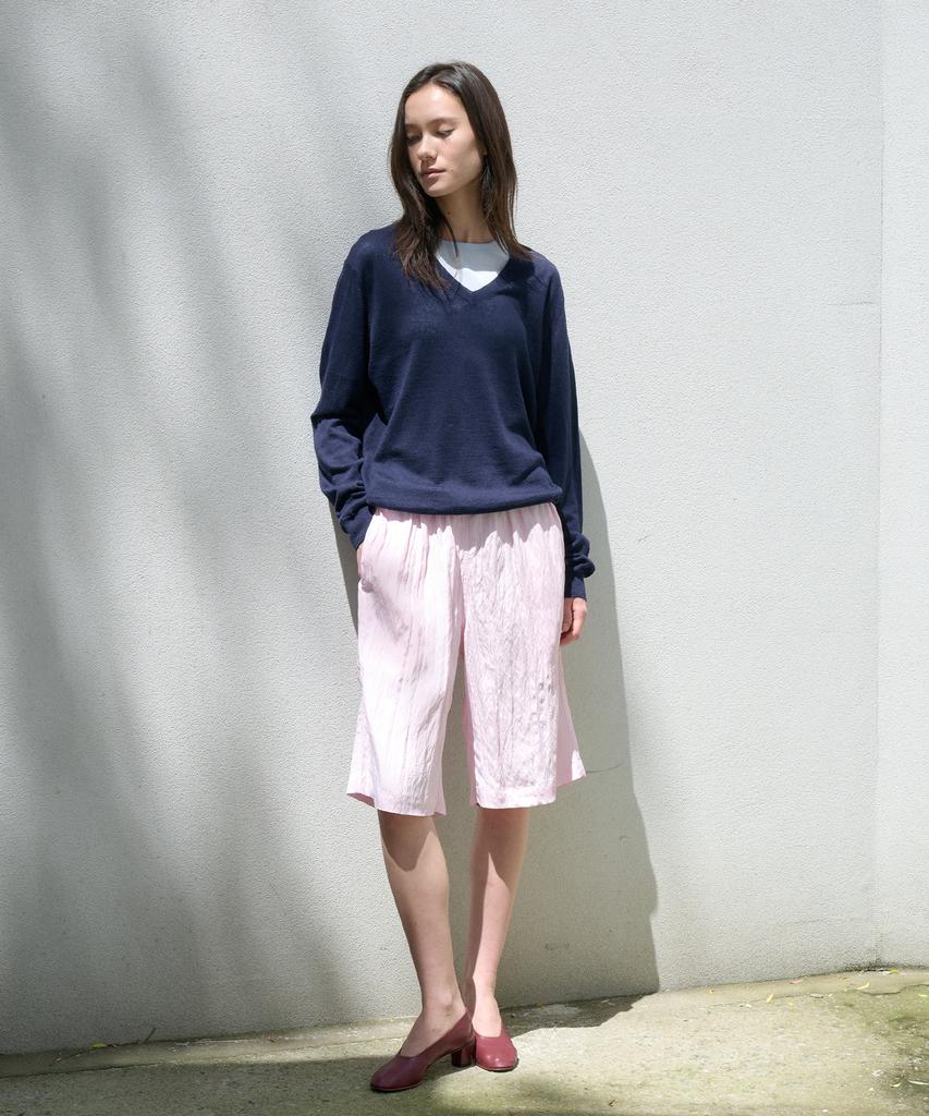 Jeonggamseutyudio Linen Blend V-Neck Kint_5 Color