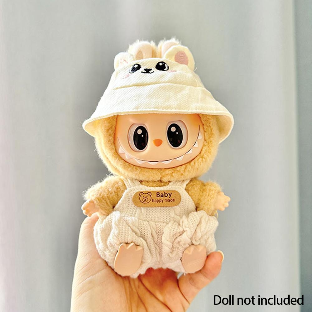 

Для 17 см Кукольная одежда Лабубу Модная одежда Толстовки Кукольная одежда Цветовые толстовки Кукольные аксессуары Милые украшения Маленькая одежда белый