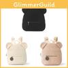 Cartoon Plush Kids Backpack With Zipper Closure And Mobile Pocket For Casual Wear