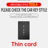 Leather Car Smart Remote NFC Card Key Cover Case Holder Shell Bag for Tesla Model 3 Model Y Protector Auto Keychain Accessories