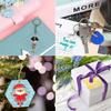 200Pcs Acrylic Clear Keychain Pendant Circle Heart Square Rectangle Hexagon Shape Keychain Blank for DIY Craft Project