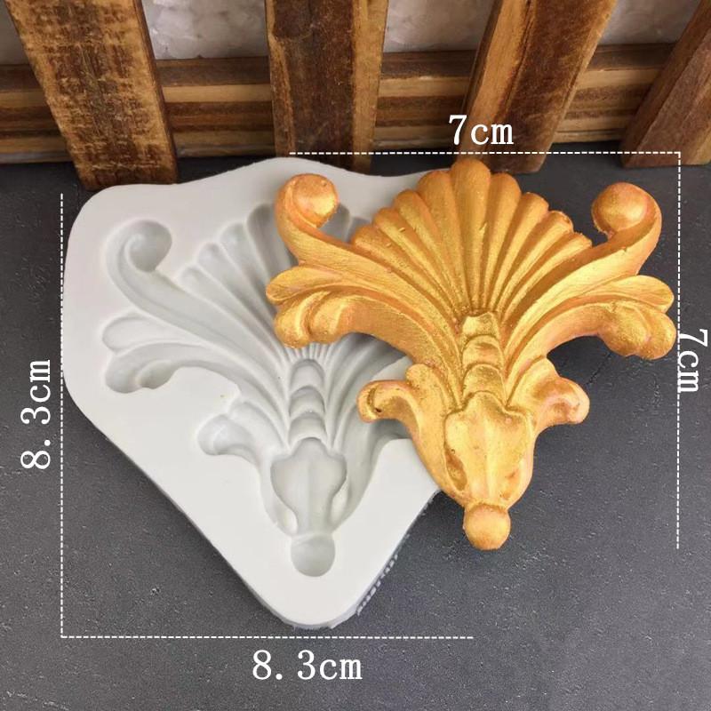 Blomsterranke Relief Silikonformer DIY Kakekant Fondant Kakedekoreringsverktøy Sugarcraft Sjokolade Leire Godteriformer
